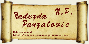 Nadežda Panzalović vizit kartica